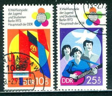 Germany DDR; 1973: Sc. # B170-B171:  Used CTO Cpl. Set