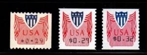 #CVP31, CVP32, CVP33 Computer Vended Postage set/3  - MNH
