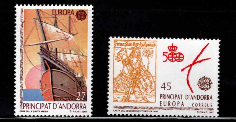 Andorra (Spanish) Scott 217-218 MNH** Europa 1992 set