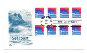 3693 Sea Coast  2002  PSA Coil, with Gaps ArtCraft FDC