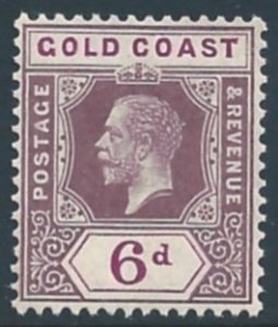 Gold Coast #74 NH 6p King George V - Wmk. 3 - Die I