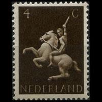 NETHERLANDS 1943 - Scott# 250 Rider 4c LH