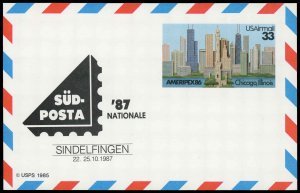 USA UXC23 Mint Special USPS Sudposta '87 Show Cachet