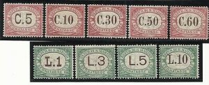 Postage due complete set very fresh with very good centering