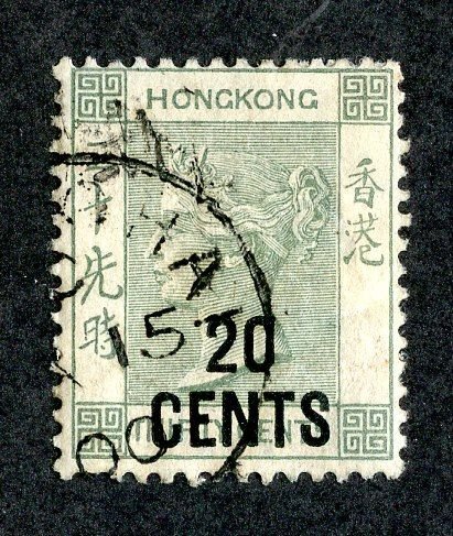 1891 Hong Kong Sc# 52 used cv. $140. ( 3616 BCX5 )