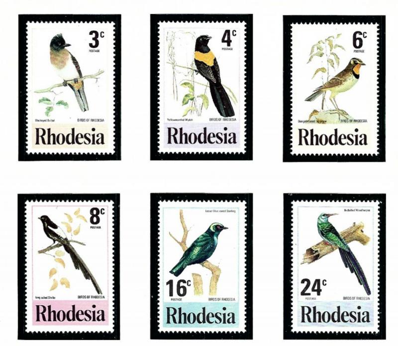 Rhodesia 375-80 MNH 1977 Birds