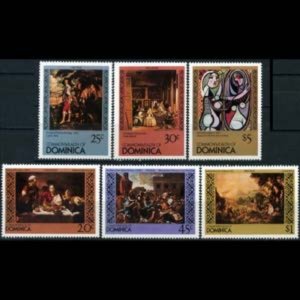DOMINICA 1980 - Scott# 669-74 Paintings Set of 6 NH