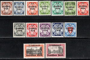 Danzig - Scott # 241 - 254, used, cpl. set