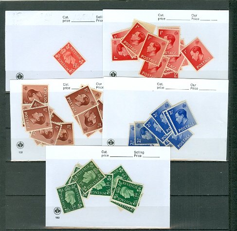 GREAT BRITAIN LOTS on 13 CARDS...SETS & MNH