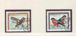 Faroe Islands Sc313-4 1997 bird stamps used