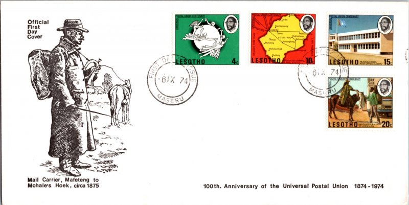 Lesotho, Worldwide First Day Cover, U.P.U. Universal Postal Union