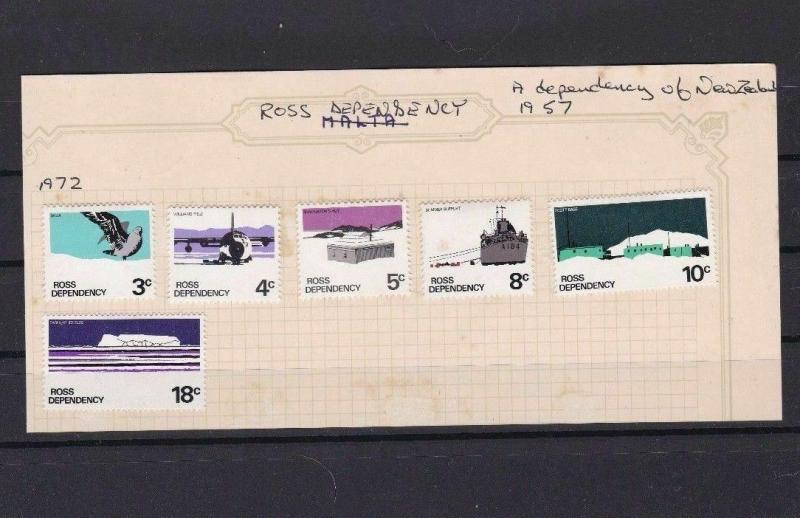 ROSS DEPENDENCY STAMPS ON STOCK CARD  REF R 1360