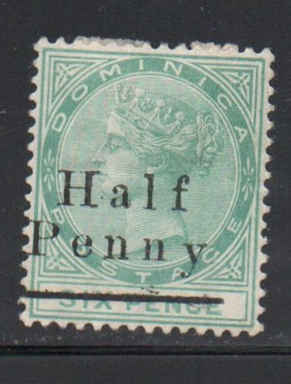 Dominica Sc 13 1886 1/2d ovpt on 6d Victoria stamp mint