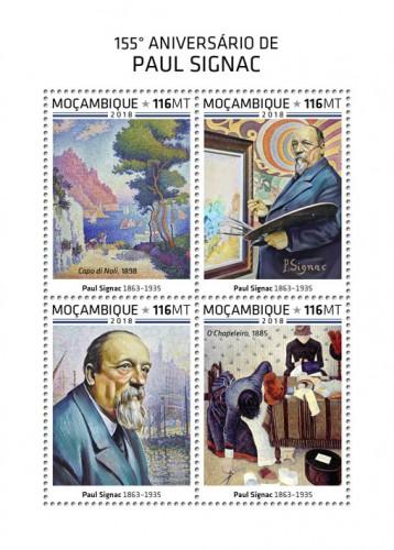 MOZAMBIQUE - 2018 - Paul Signac - Perf 4v Sheet - MNH