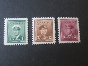 Canada 1942 Sc 249-51 KGVI MNH