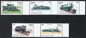 Cuba 3765-69 MNH LOCOMOTIVES W749