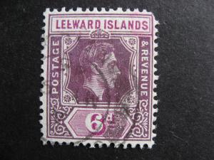 LEEWARD ISLANDS Sc 110 broken E variety,pulled perf but still a nice rare stamp! 