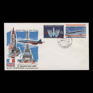 New Hebrides 1968 (FDC) Anglo-French Concorde Project, FORARI ...