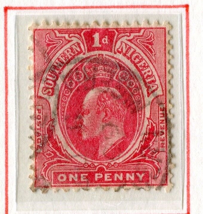 SOUTHERN NIGERIA; 1907 early Ed VII issue fine used 1d. value