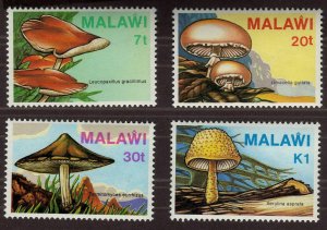 1985, Malawi, Mushrooms Set, MNH, Sc 458 - 461