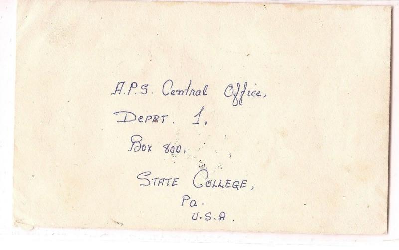 Aden 1961 Mukalla to USA St College PA (ban)