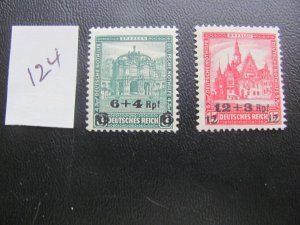 Germany 1932 MNH SC B42-B43 SET  VF/XF 58 EUROS (124)