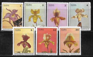 Cuba 1677-1683 Orchids set MNH