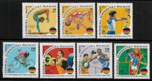 Malagasy Rep #1072-8 MNH Set - Barcelona Summer Olympics