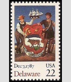 U.S.#2336 Delaware 22c Single, MNH.