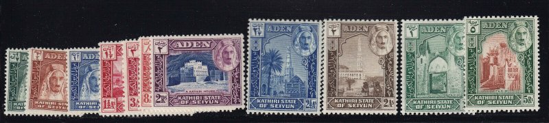 Aden Seiyun Scott # 1 - 11 set VF mint LH OG cv $ 62 ! see pic !