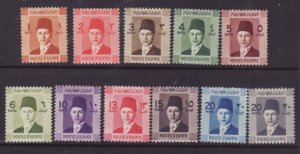 Egypt-Sc#206-15- id9-unused og NH set-King Farouk-1937-44-