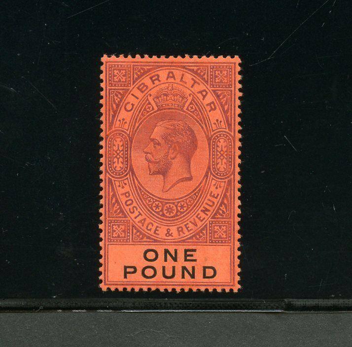 GIBRALTAR GEO V  SCOTT#75   SG#85  MINT  HINGED