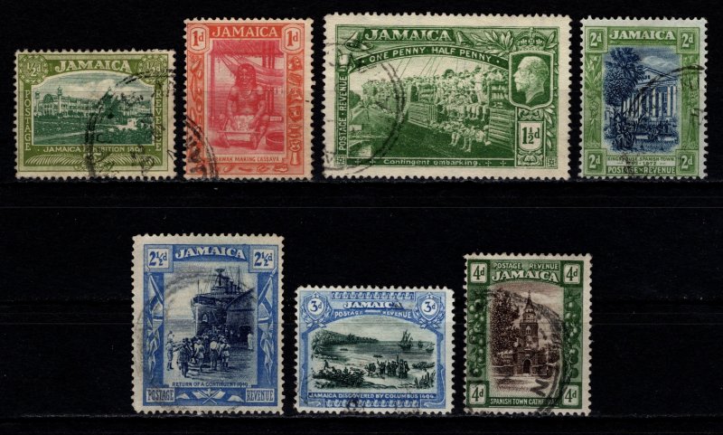 Jamaica 1919-21 Pictorial Def. Wmk Mult Crown CA, Part Set to 4d [Used]