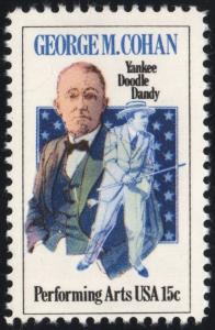 SC#1756 15¢ Performing Arts: George M. Cohan Single (1978) MNH