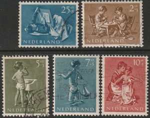 Netherlands 1954 Sc B271-5 set used