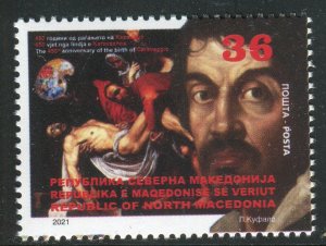 271 - NORTH MACEDONIA 2021- Art - Caravaggio - Painter - MNH