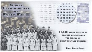 22-258, 2022 , Women Cryptologists of WW II, Digital Color Postmark, First Day C