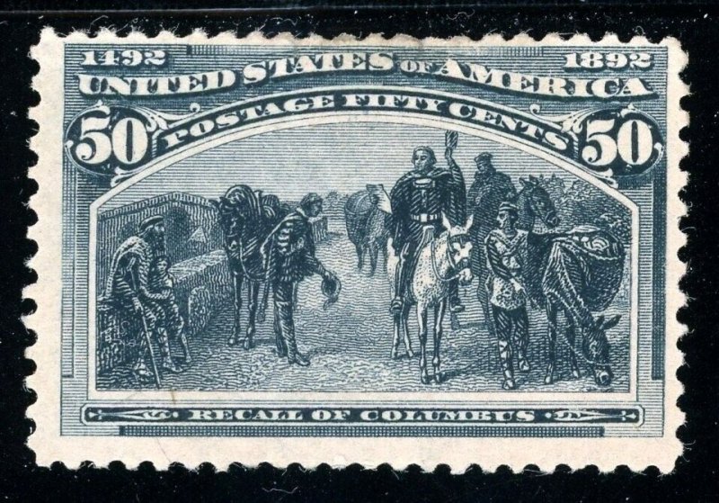 USAstamps Unused FVF US 1893 Expo Recall of Columbus Scott 240 OG MHR