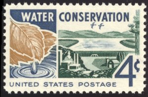 US 1150 4c Water Conservation 1959 Modern Farm PSAG grade 100 NH