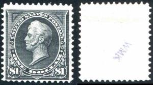 # 276 Ty 1 $1.00 Black Perry 1895  Faint Cancel Beautiful Stamp LOOK   (02)