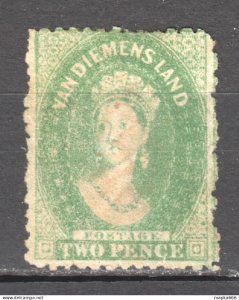 Tas069 1864 Australia Tasmania Two Pence Harris Launceston Gibbons Sg #83 800...