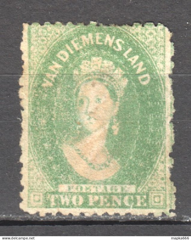Tas069 1864 Australia Tasmania Two Pence Harris Launceston Gibbons Sg #83 800...
