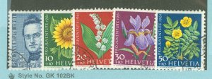 Switzerland #B308-12 Used Single (Complete Set) (Flora) (Flowers)