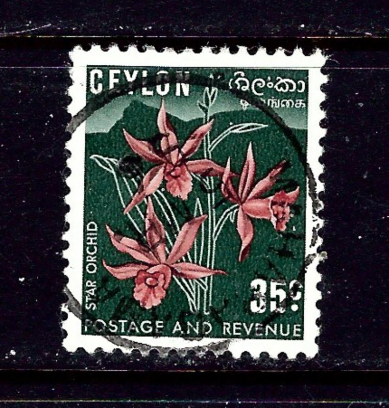 Ceylon 314 Used 1951 Orchid