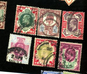 GREAT BRITAIN #129 134 136-8 138A USED FVF Cat $299