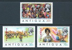 Barbuda #105-7 NH Carnival 1973 Ovpt. Barbuda