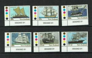 New Zealand: 1990, New Zealand Heritage (4th series) The Ships, MNH set