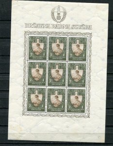 Croatia 1943 3 Souvenir Sheets  Mi 94-6 MH MiniSheet/Kleingogen CV 150 eu 2633 