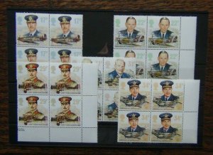 Great Britain 1986 History of the Royal Air Force set in block x 4 MNH