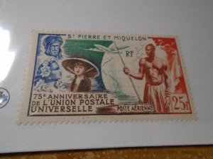 UPU 1949  :  St Pierre & Miquelon  #  C18  MNH